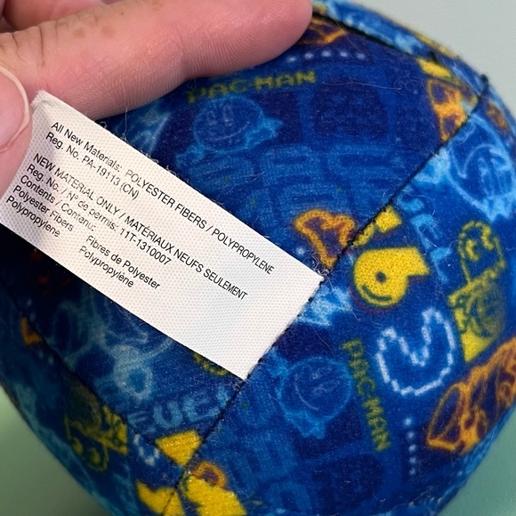 Pac-Man Plush 4.5” Stuffed Blue Arcade Design Toy, Kids Plush, Arcade Character - Picture 8 of 8